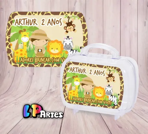 Adesivo Maletinha Acrílica G - Safari