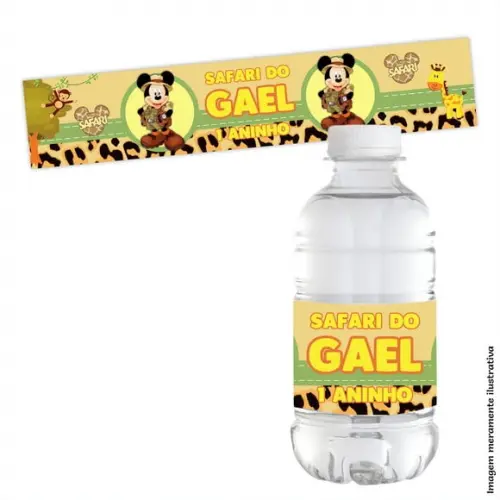 Adesivo para Água Mickey Sáfari