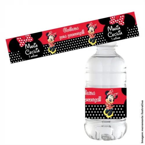 Adesivo para Água Minnie Vermelha