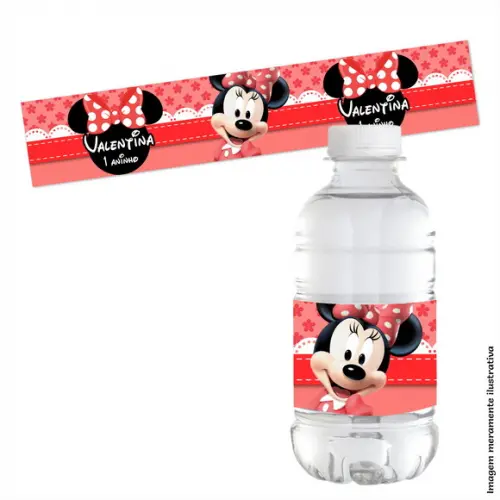 Adesivo para Água Minnie Vermelha
