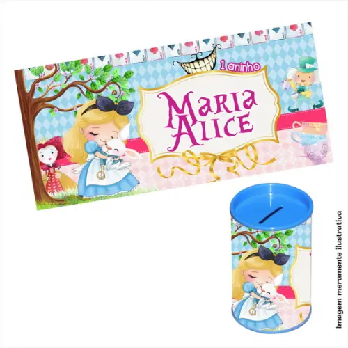 Adesivo para Cofre - Alice no País das Maravilhas