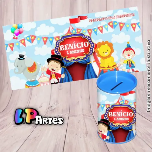 Adesivo para Cofre Circo Menino