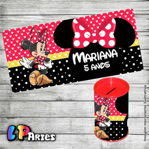 Adesivo para Cofre Minnie Vermelha