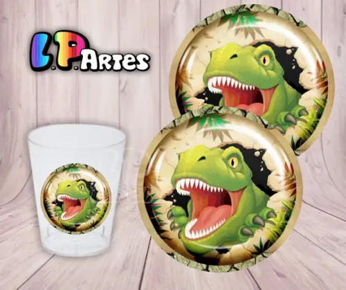 Adesivo para Copinho de Brigadeiro - Dinossauros