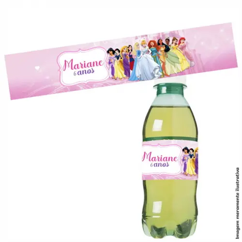 Adesivo para Refrigerante - Princesas
