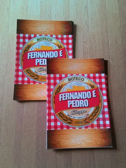 Adesivo para Tubete - Tema Bar ou Boteco