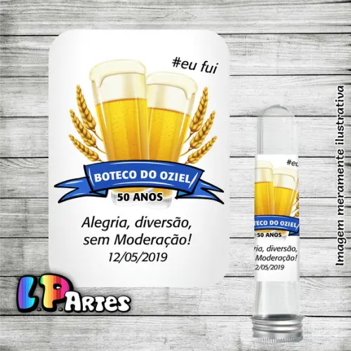 Adesivo para Tubete - Tema Bar ou Boteco