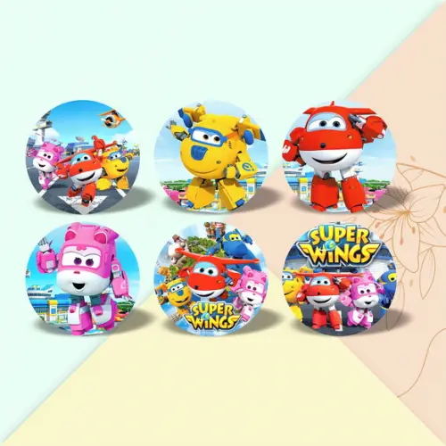 Adesivo Redondo 4x4 Super Wings
