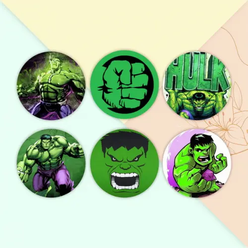 Adesivo Redondo 4x4 Hulk