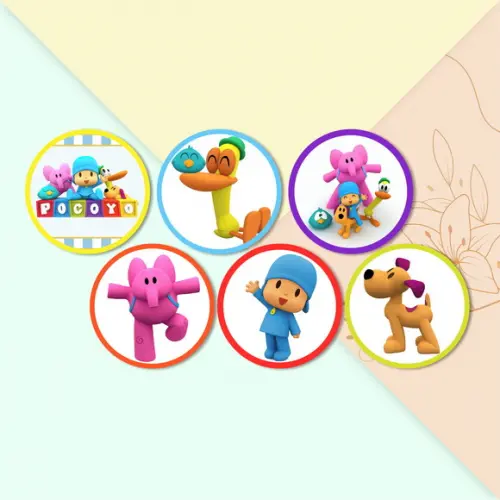 Adesivo Redondo 4x4 Pocoyo