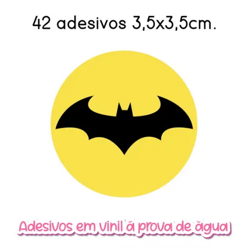 Adesivo Redondo Batman - Vários Tamanhos
