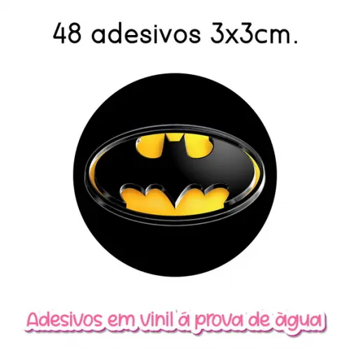 Adesivo Redondo Batman - Vários Tamanhos