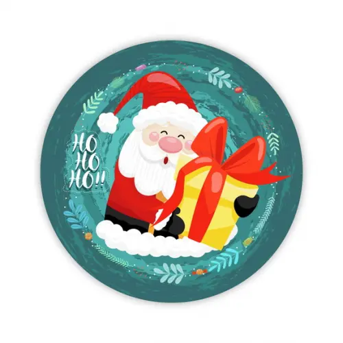 Adesivo Redondo Feliz Natal N15