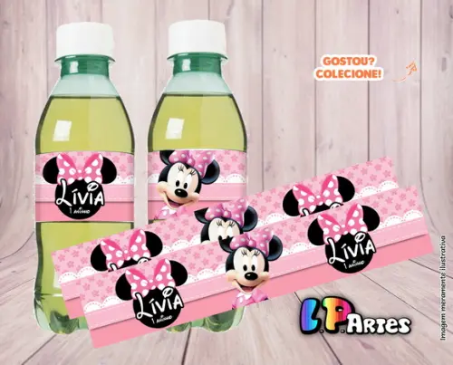 Adesivo Refrigerante - Minnie Rosa