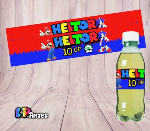 Adesivo Refrigerante Mario x Sonic