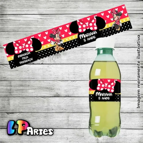 Adesivo Refrigerante Minnie Vermelha