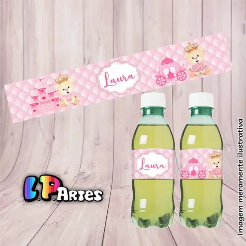 Adesivo Refrigerante Ursinha Princesa