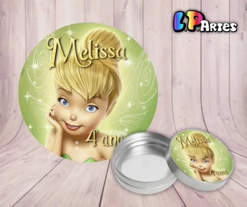 Adesivo Rótulo Latinha Tinker Bell Fadas