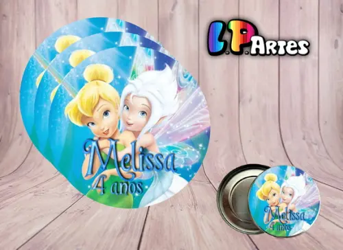 Adesivo Rótulo Latinha Tinker Bell Fadas