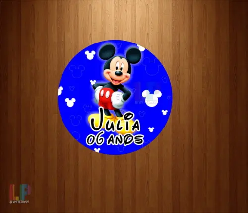 Adesivo Rótulo Mickey Mouse