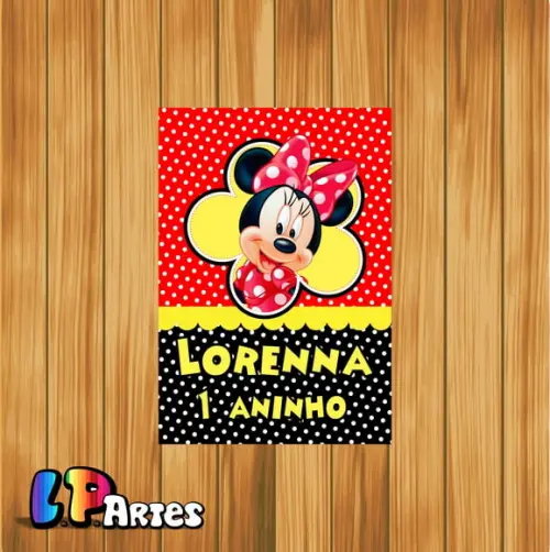 Adesivo Tubete Minnie Vermelha