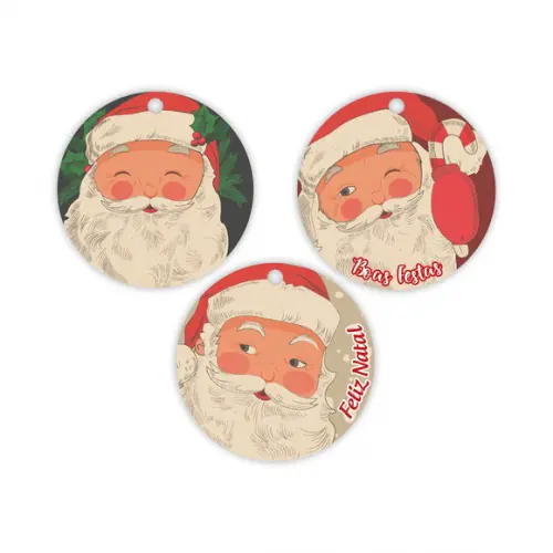 Adesivos Redondo Feliz Natal Papai Noel