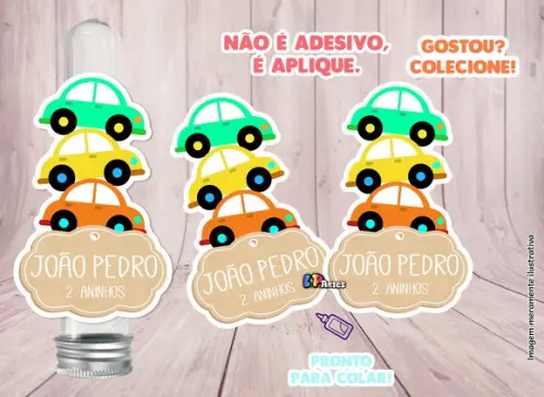 Aplique - Carrinhos - 9 cm