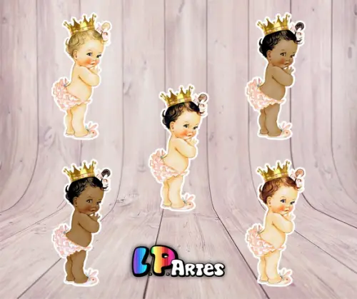 Aplique 3cm - Bebê Princesa Vintage
