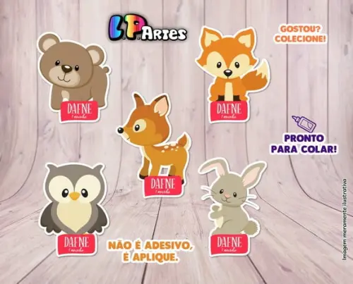 Aplique Animais do Bosque