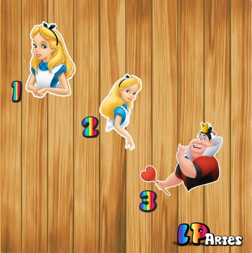 Aplique Busto Alice no País das Maravilhas