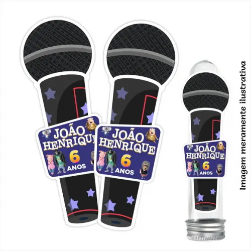 Aplique Microfone Sing