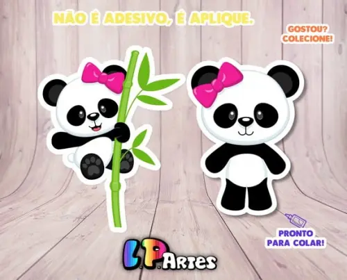 Aplique Pandinha Rosa