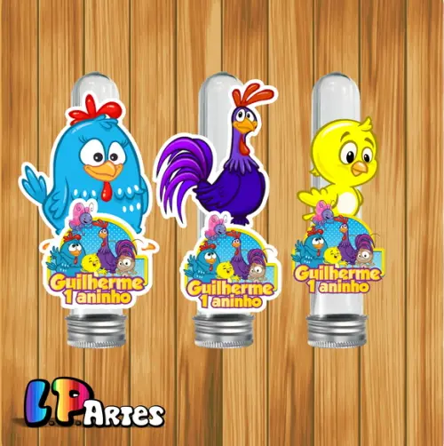Aplique Tubete Turma Galinha Pintadinha
