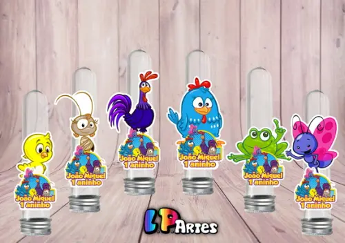 Aplique Tubete Turma Galinha Pintadinha