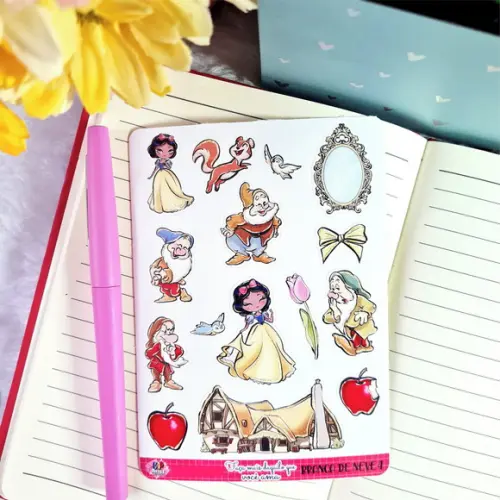 Cartela Adesiva Branca de Neve