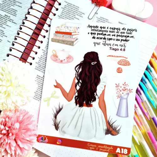 Cartela Adesiva Devocional - A18