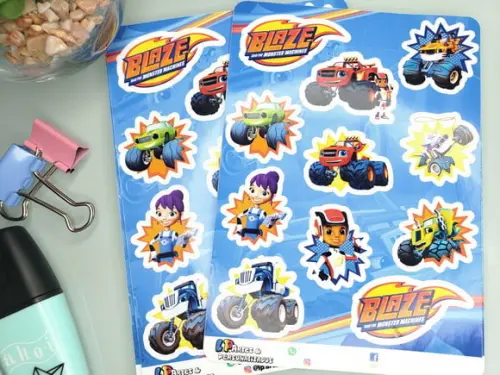 Cartela de Adesivos - Blaze And The Monster Machines