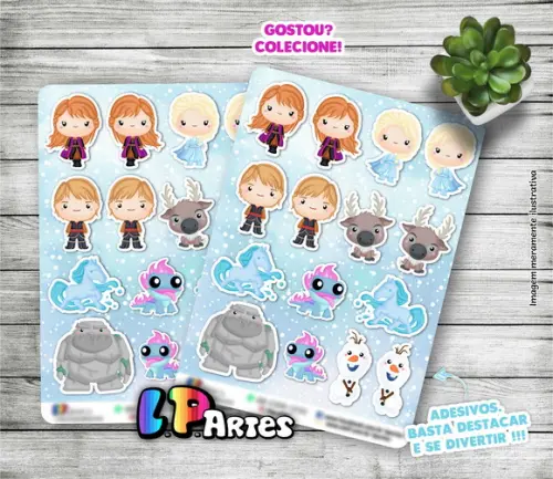Cartela de Adesivos - Frozen 2 - Cute