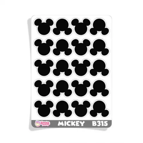 Cartela de Adesivos - Mickey Mouse Cabeças
