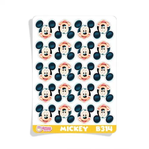 Cartela de Adesivos - Mickey Mouse Cabeças