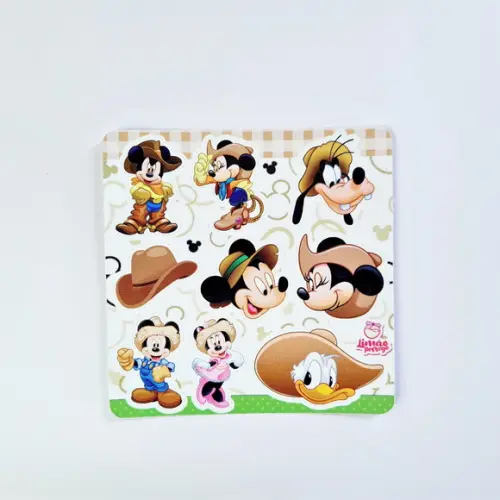 Cartela de Adesivos - Mickey e Minnie Fazendinha