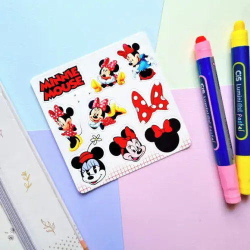 Cartela de Adesivos - Minnie