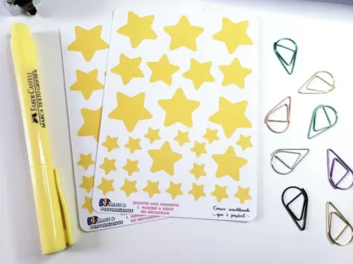 Cartela De Adesivos Em Vinil - Estrelinhas 2
