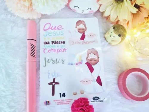 Cartela De Adesivos Em Vinil - Feliz Páscoa 14