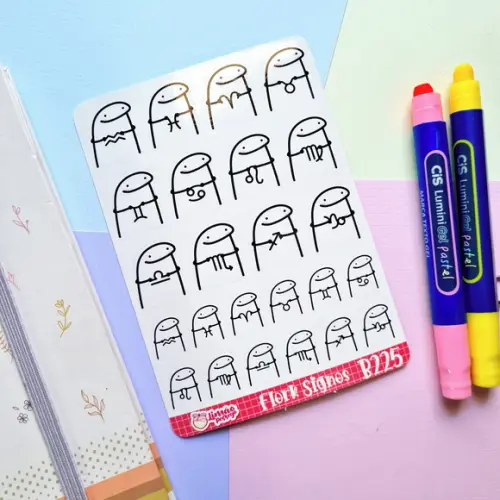 Cartela de Adesivos Signos Flork