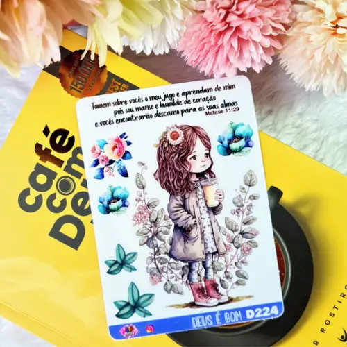Cartela de Adesivos Transparente - Devocionais