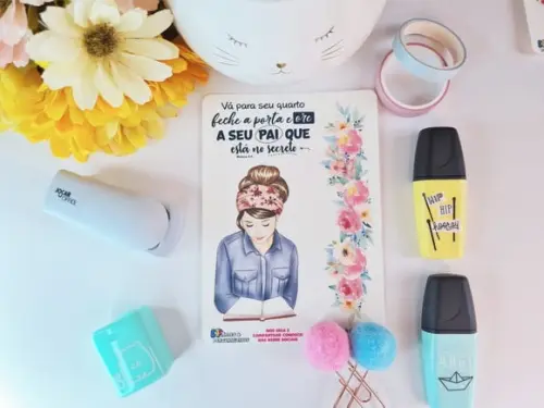 Cartela de Adesivos Transparente - Devocionais - D06