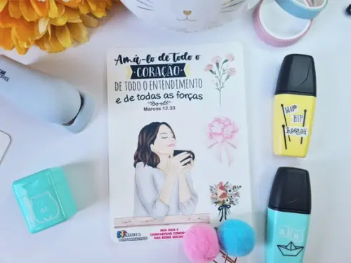 Cartela de Adesivos Transparente - Devocionais - D04