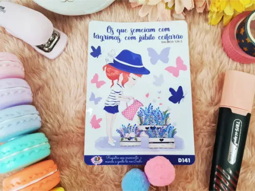 Cartela de Adesivos Transparente - Devocionais - D141