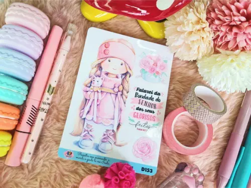 Cartela de Adesivos Transparente - Devocionais - D153